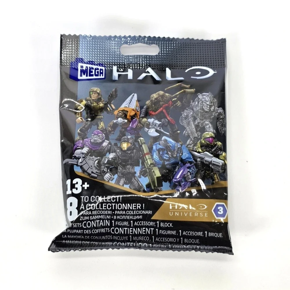 Mega Construx Halo Universe Series 3 Blue Elite Minor 63TC Mini Figure Sealed